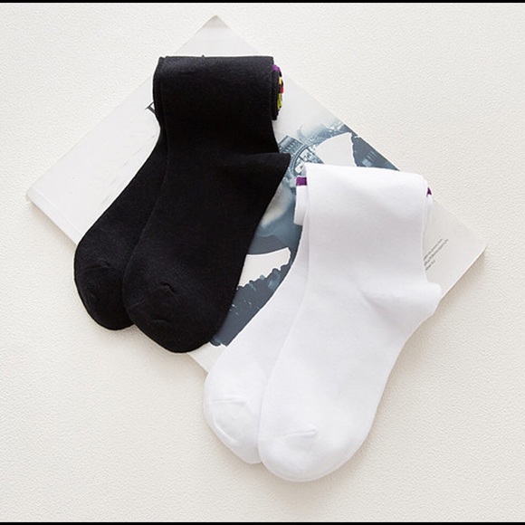 Rainbow Stripe Socks Black NEW - Picture 4 of 7